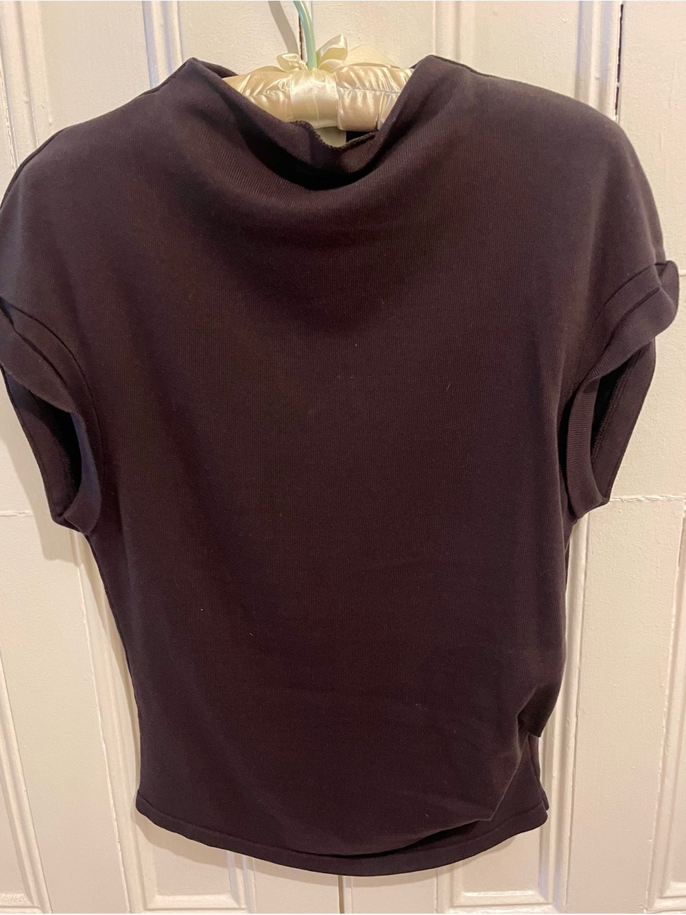 H&M Charcoal Gray Short-Sleeve Mock Neck Top - Women